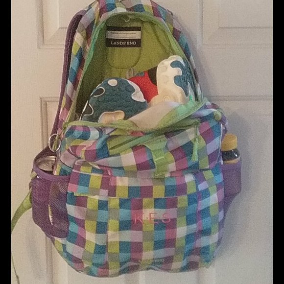 Lands End bookbag/backpack 5 compartments$39+gif - Picture 2 of 14